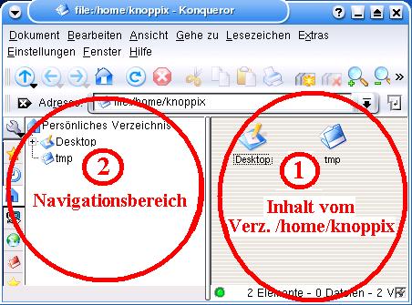 Konqueror-Dateimanager-Aufteilung-Fenster