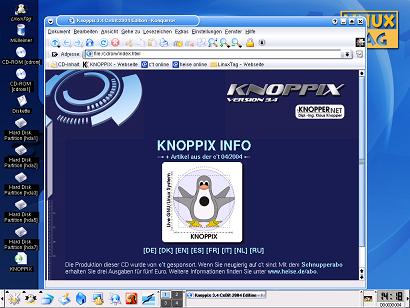 Knoppix-KDE-Desktop